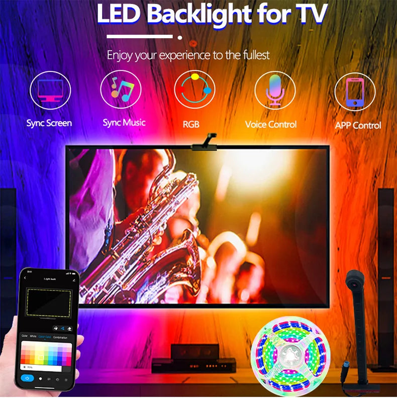 LED-ljusslinga för din TV (55–65")