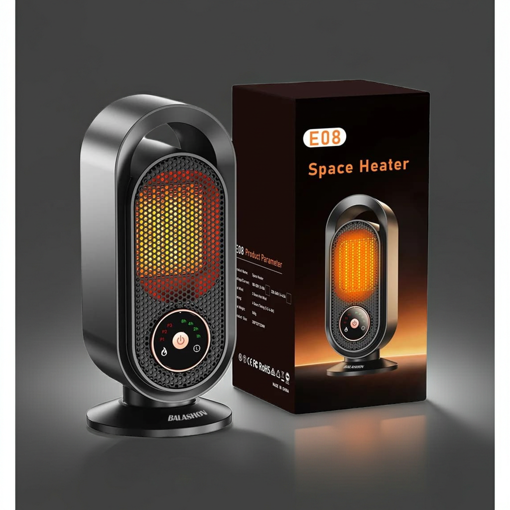 Mini Elektrisk Värmefläkt - Svart