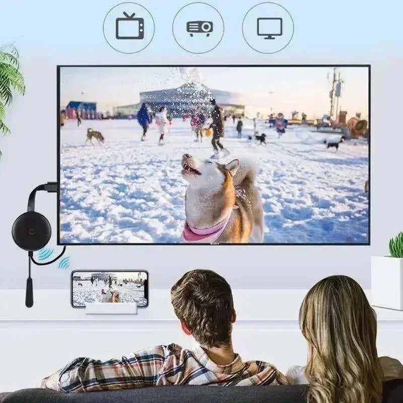 MiraScreen Generation 2 – Trådlös 1080P Skärmspegling för TV & Mobil
