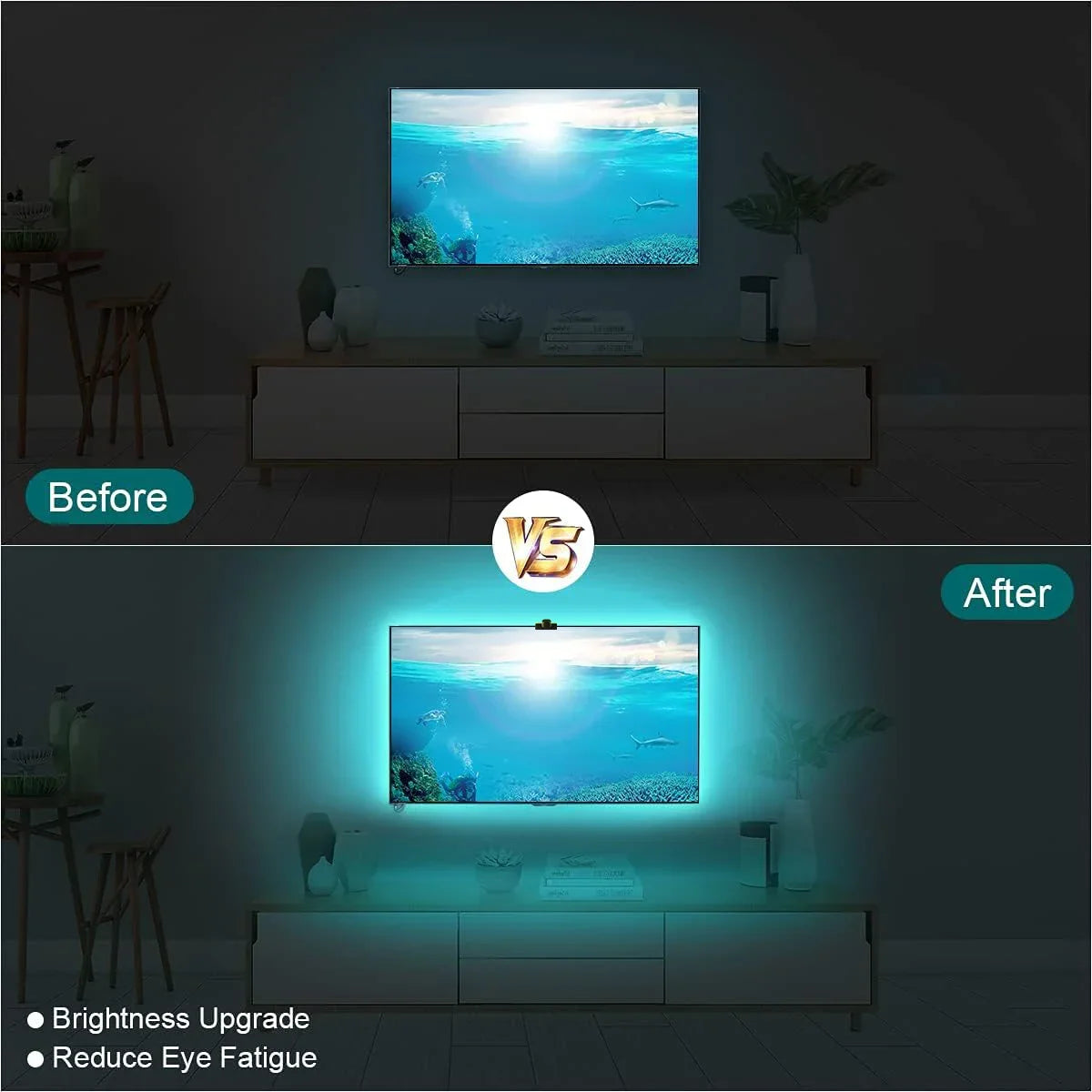 AmbiGlow RGBIC LED Strip (55–75”)
