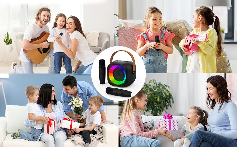 Portabel Karaoke – Trådlös Mikrofon & Mini Bluetooth Högtalare