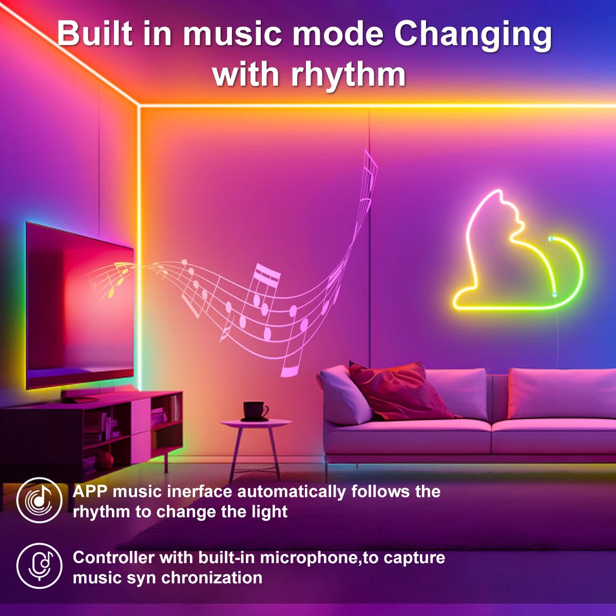Neon slinga - Bluetooth fjärrkontroll