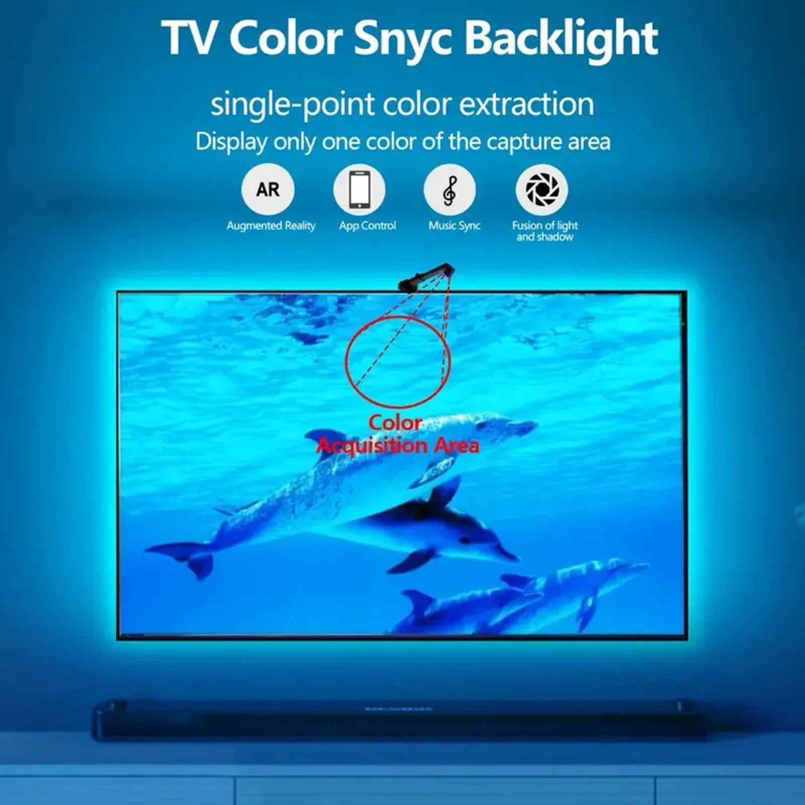 AmbiGlow RGBIC LED Strip (55–75”)