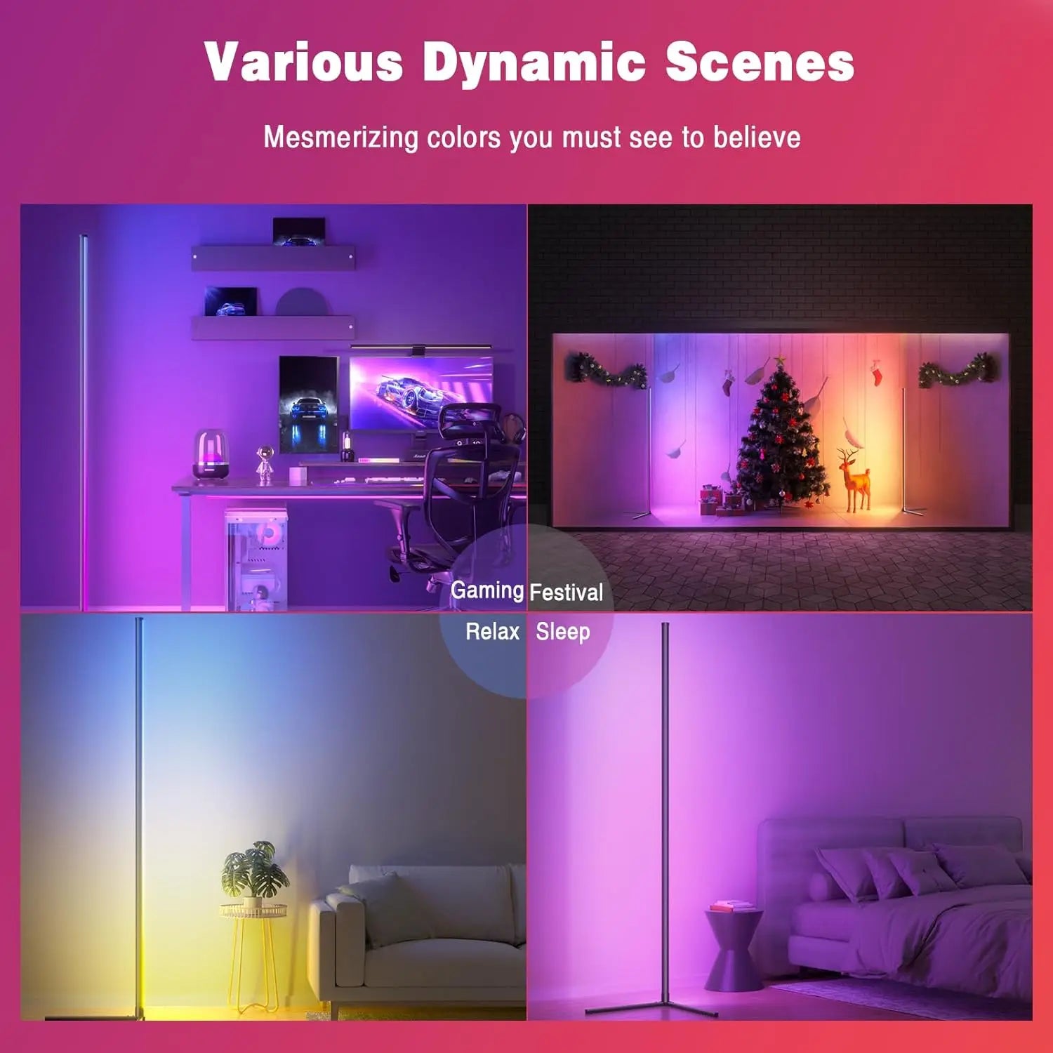 Smart LED - Hörnlampa-Musik­synk