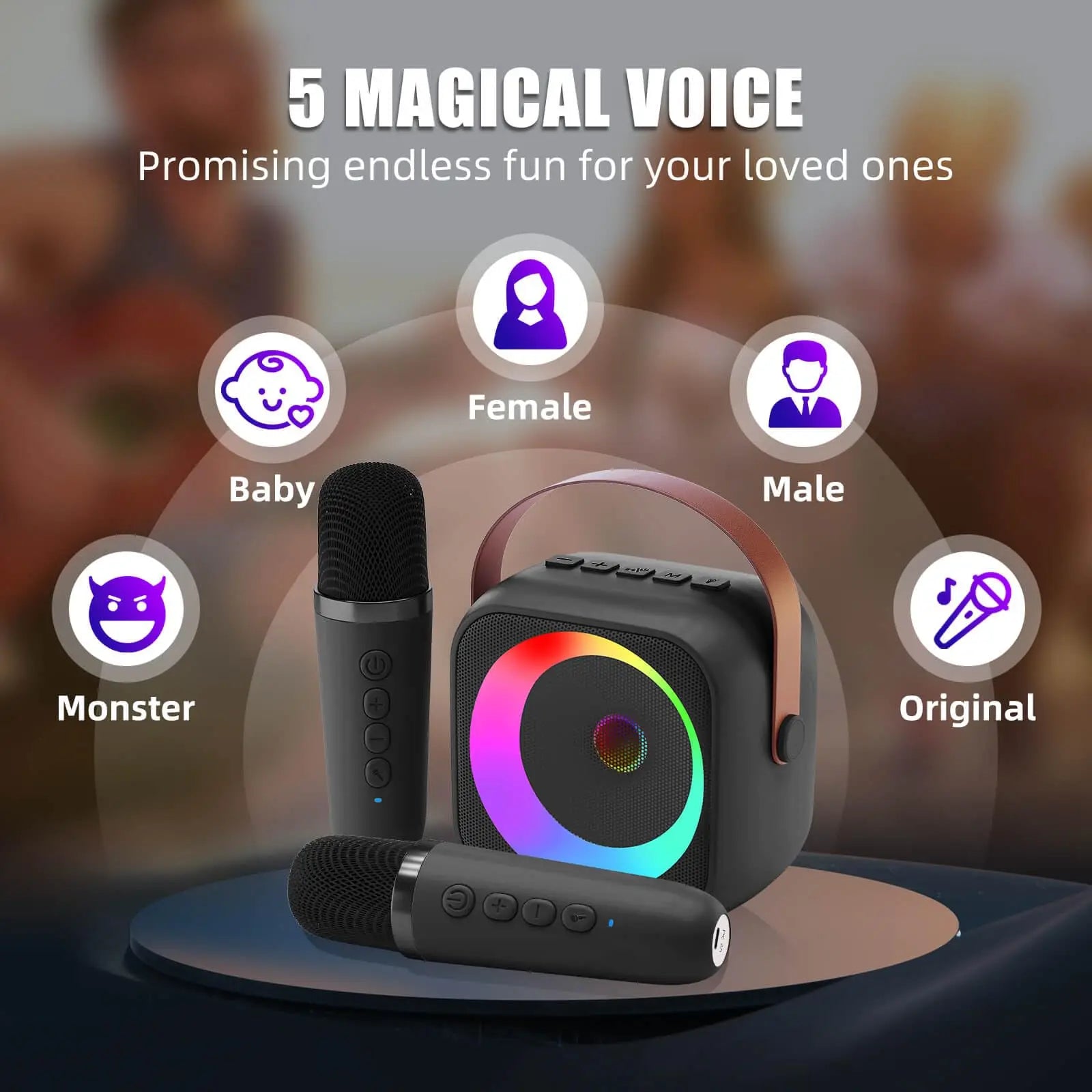 Portabel Karaoke – Trådlös Mikrofon & Mini Bluetooth Högtalare
