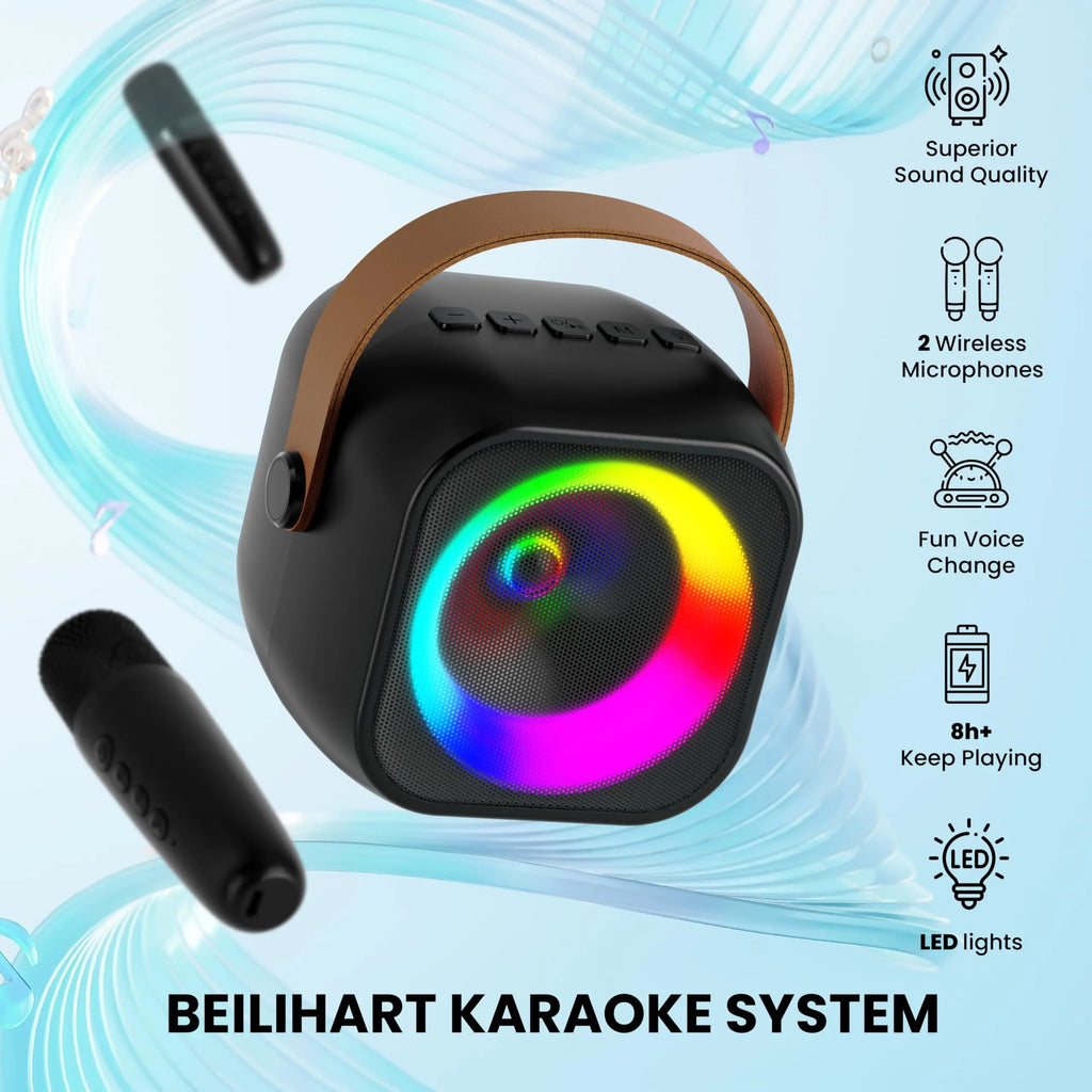 Portabel Karaoke – Trådlös Mikrofon & Mini Bluetooth Högtalare