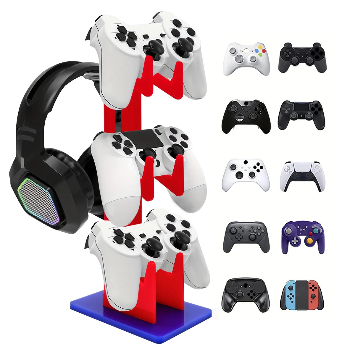 Ställ för handkontroller och hörlurar – Passar PS5, PS4, Xbox