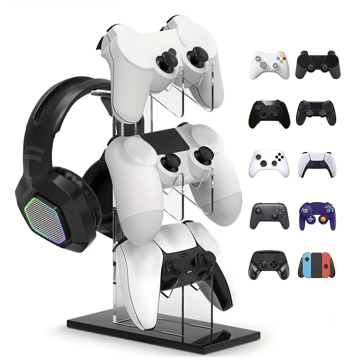 Ställ för handkontroller och hörlurar – Passar PS5, PS4, Xbox