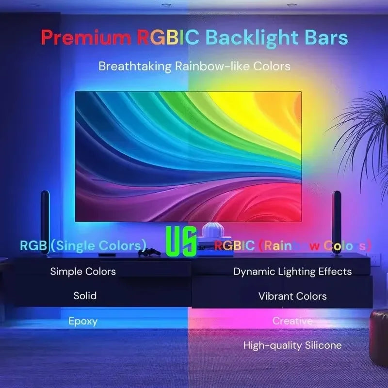 AmbiGlow RGBIC LED Strip (55–75”)